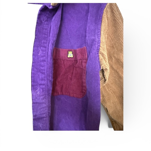Teddy Fresh color block corduroy shirt 100% cotton unisex button down/Oversized - Picture 3 of 7